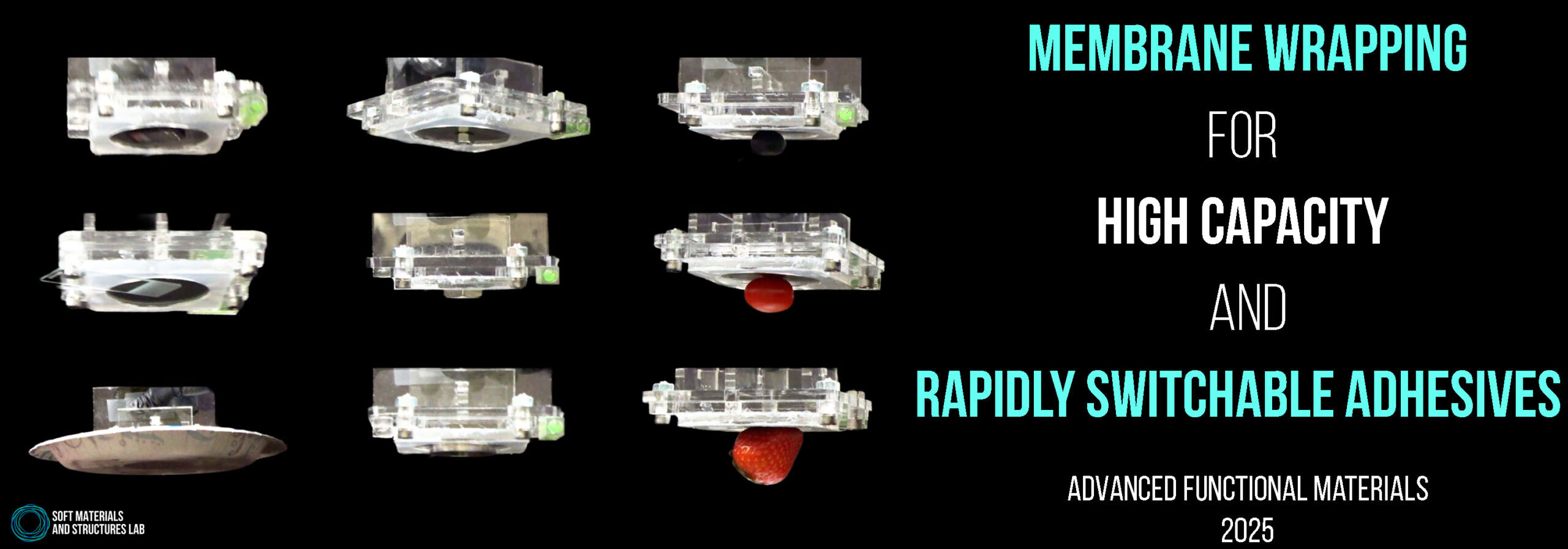 High capacity switchable adhesive using wrapping